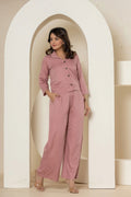 Peach Luxe Cotton Co-Ord Set - Peach Luxe Cotton Co-Ord Set - Palla Jaipur - Palla Jaipur