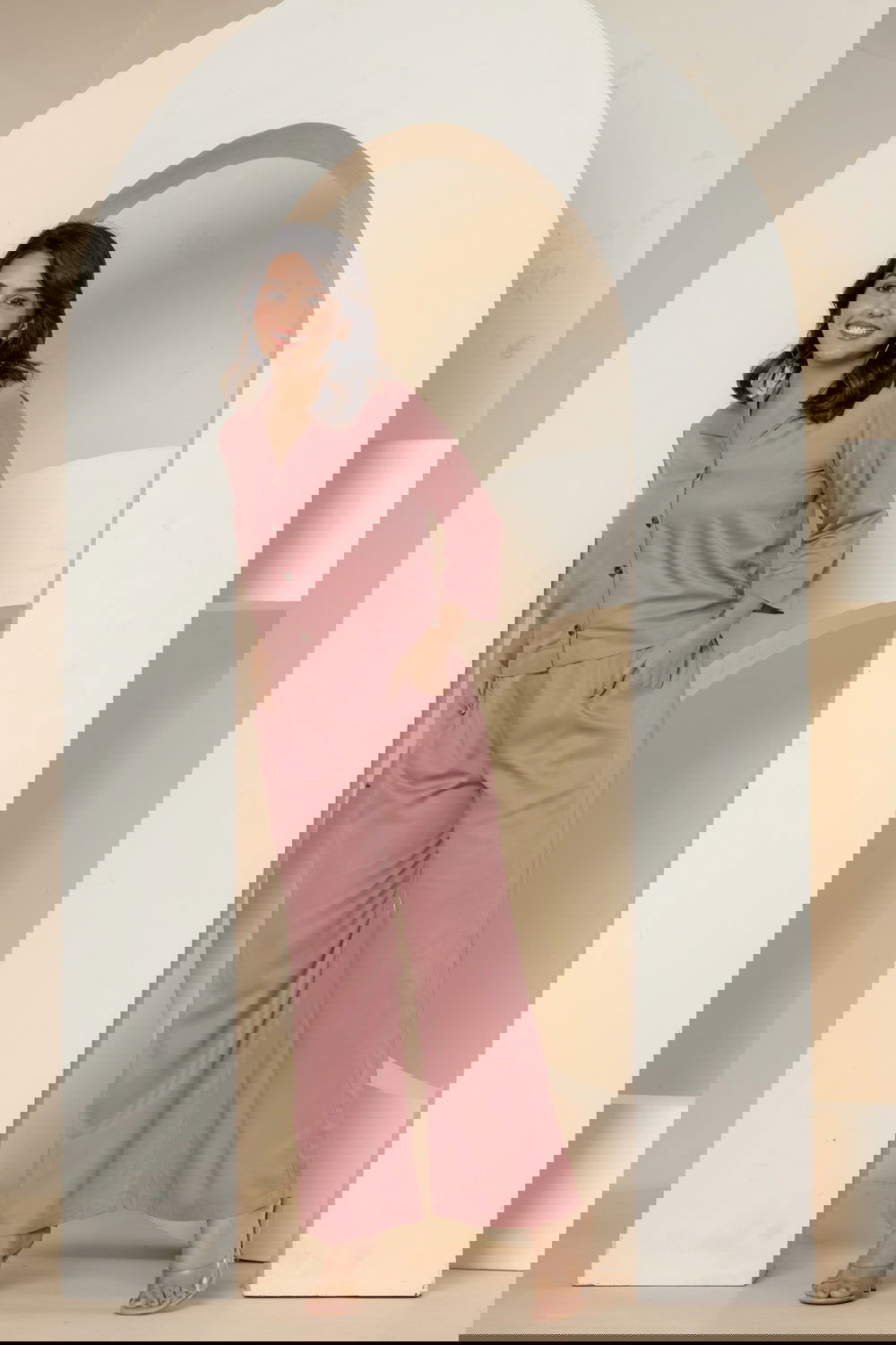 Peach Luxe Cotton Co-Ord Set - Peach Luxe Cotton Co-Ord Set - Palla Jaipur - Palla Jaipur