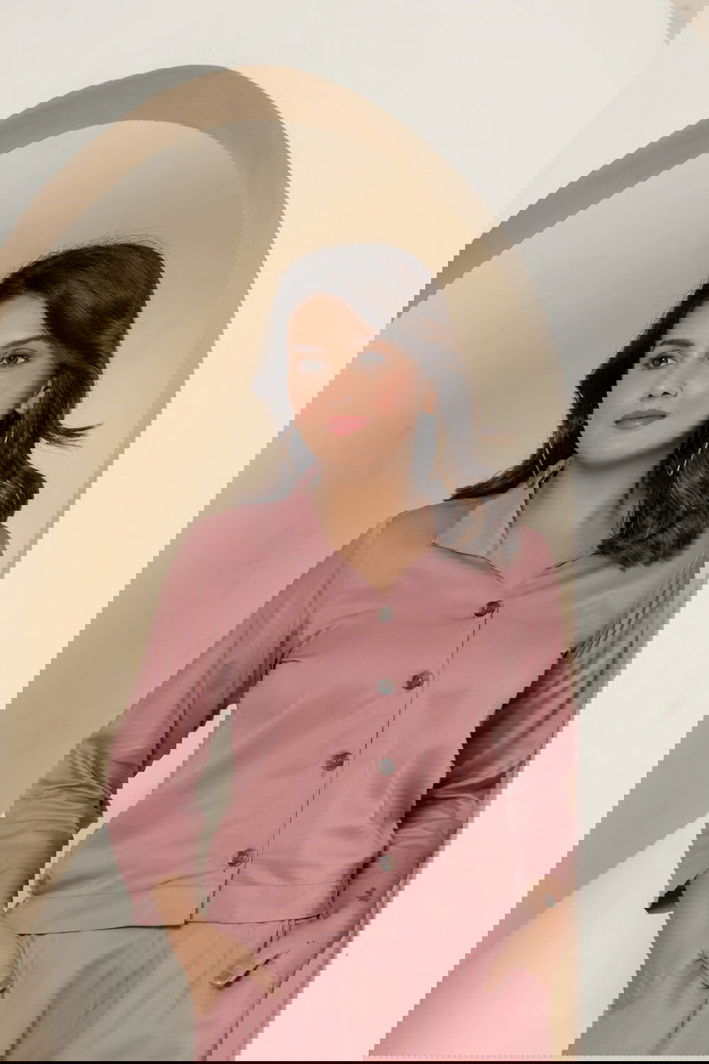 Peach Luxe Cotton Co-Ord Set - Peach Luxe Cotton Co-Ord Set - Palla Jaipur - Palla Jaipur