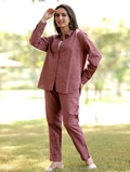 Rose Taupe Cotton Linen Co-Ord Set - Rose Taupe Cotton Linen Co-Ord Set - Palla Jaipur - Palla Jaipur