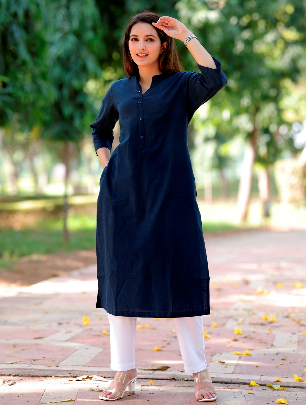 Blue Straight Kurti