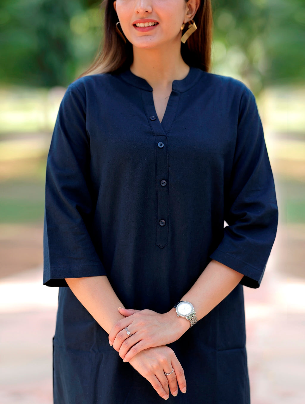 Blue Straight Kurti