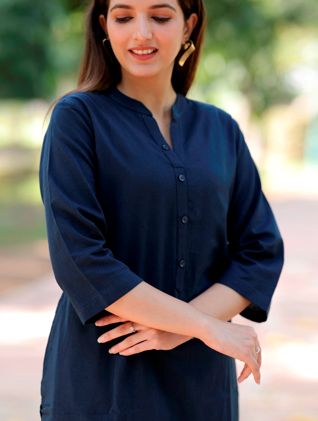 Blue Straight Kurti