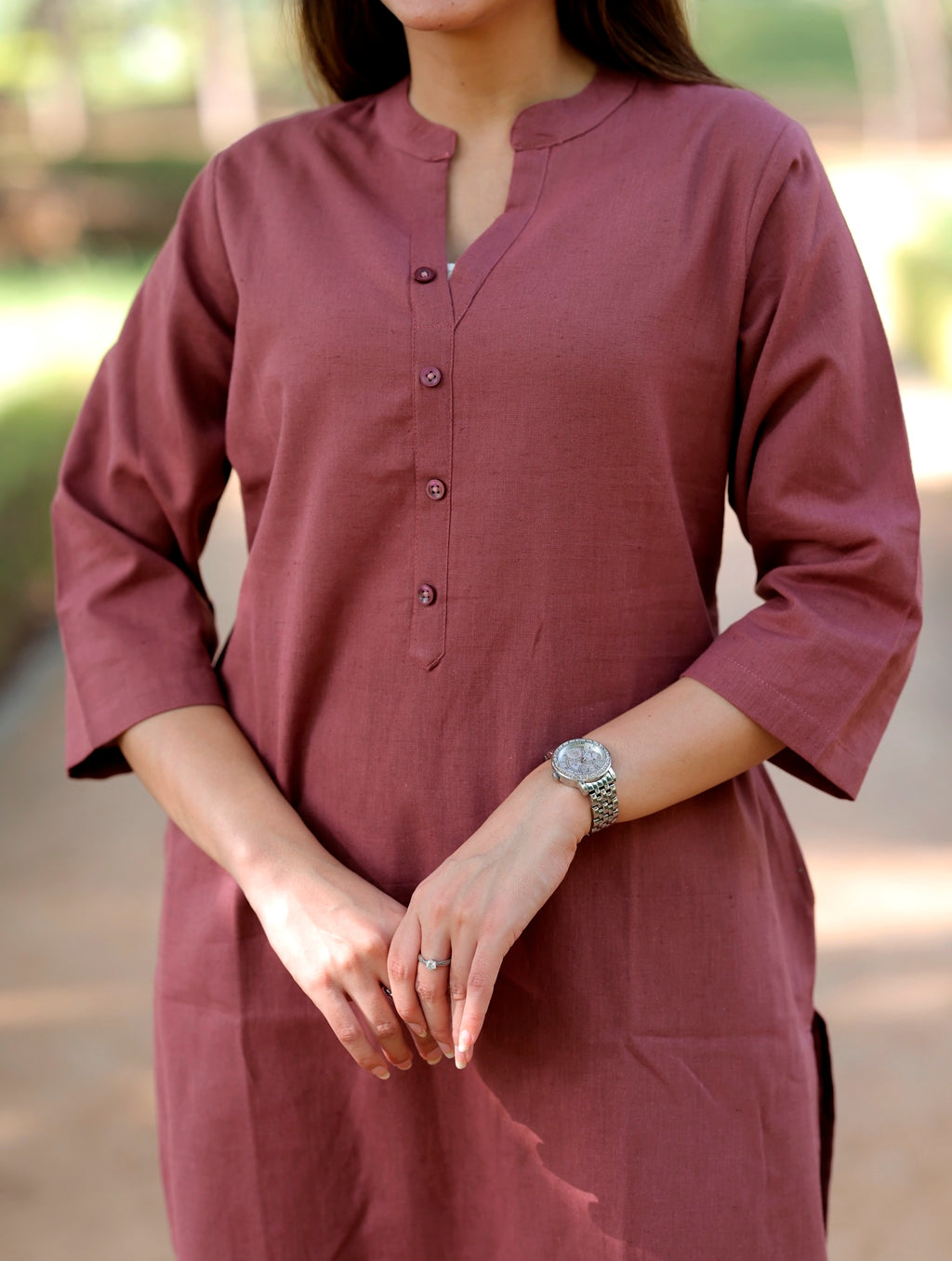 Rose Taupe Straight Kurti