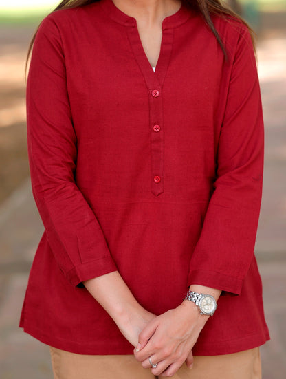 Maroon Short Kurti