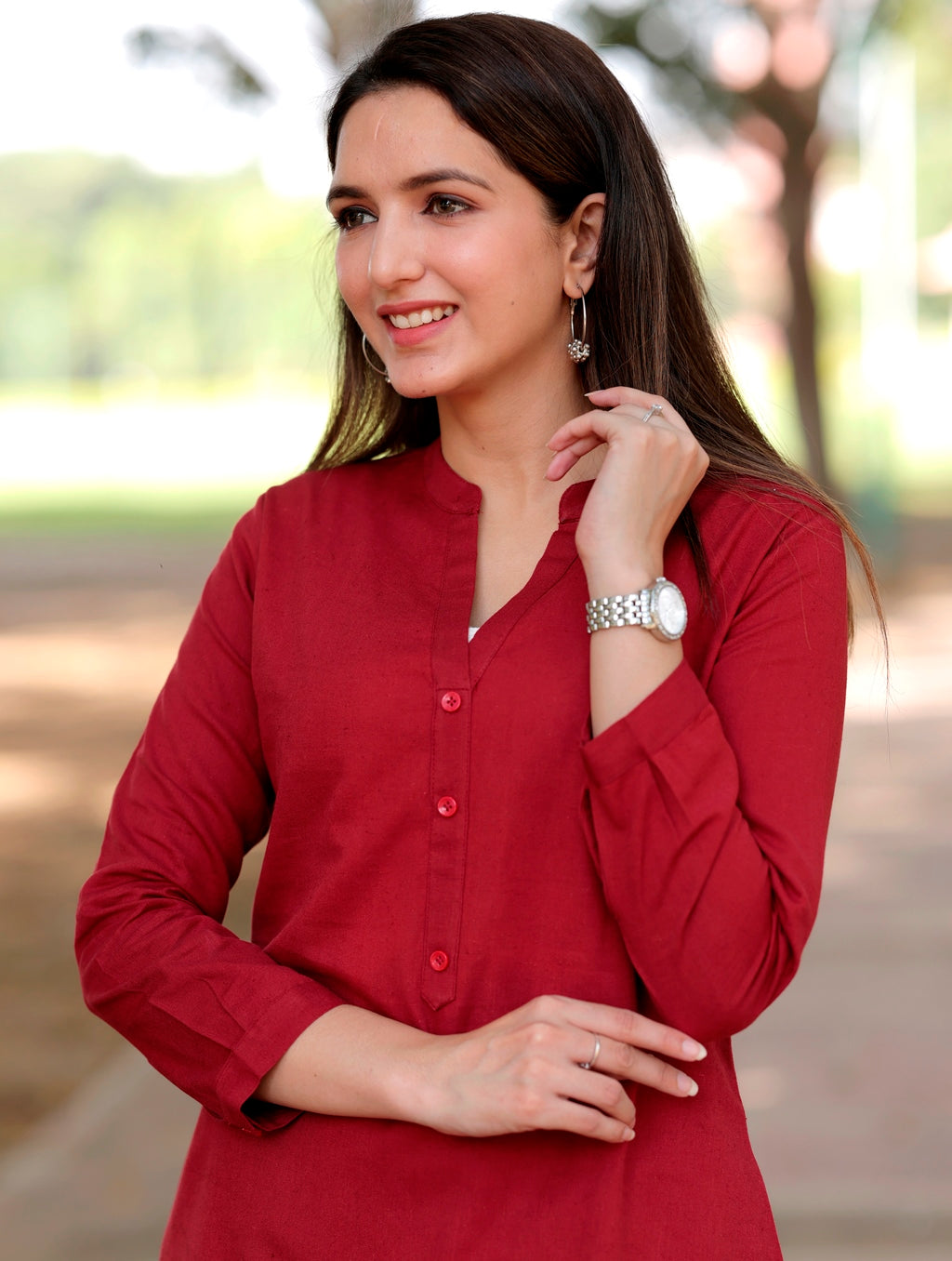 Maroon Short Kurti