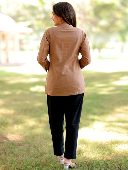 Mocha Brown Short Kurti