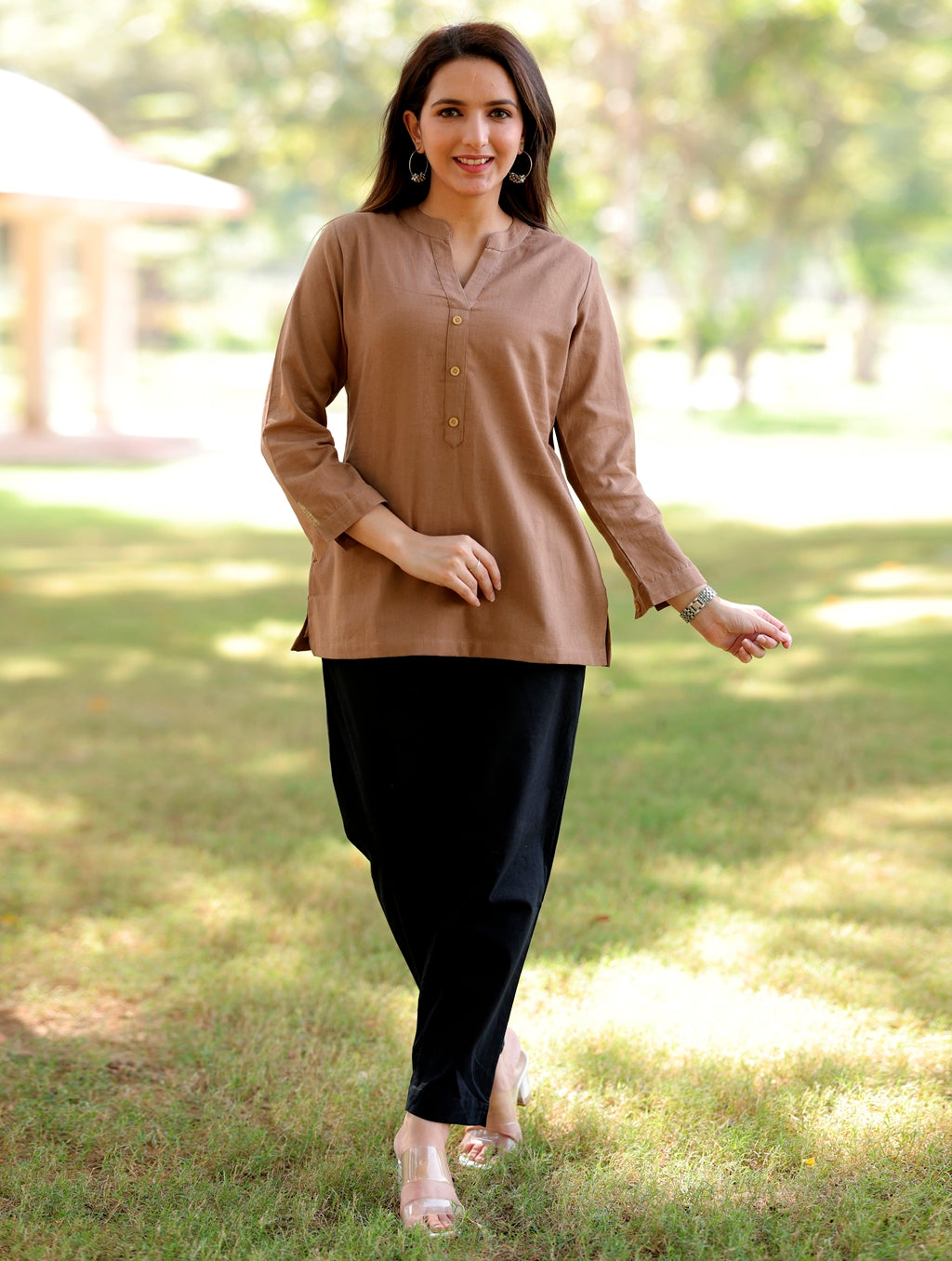 Mocha Brown Short Kurti