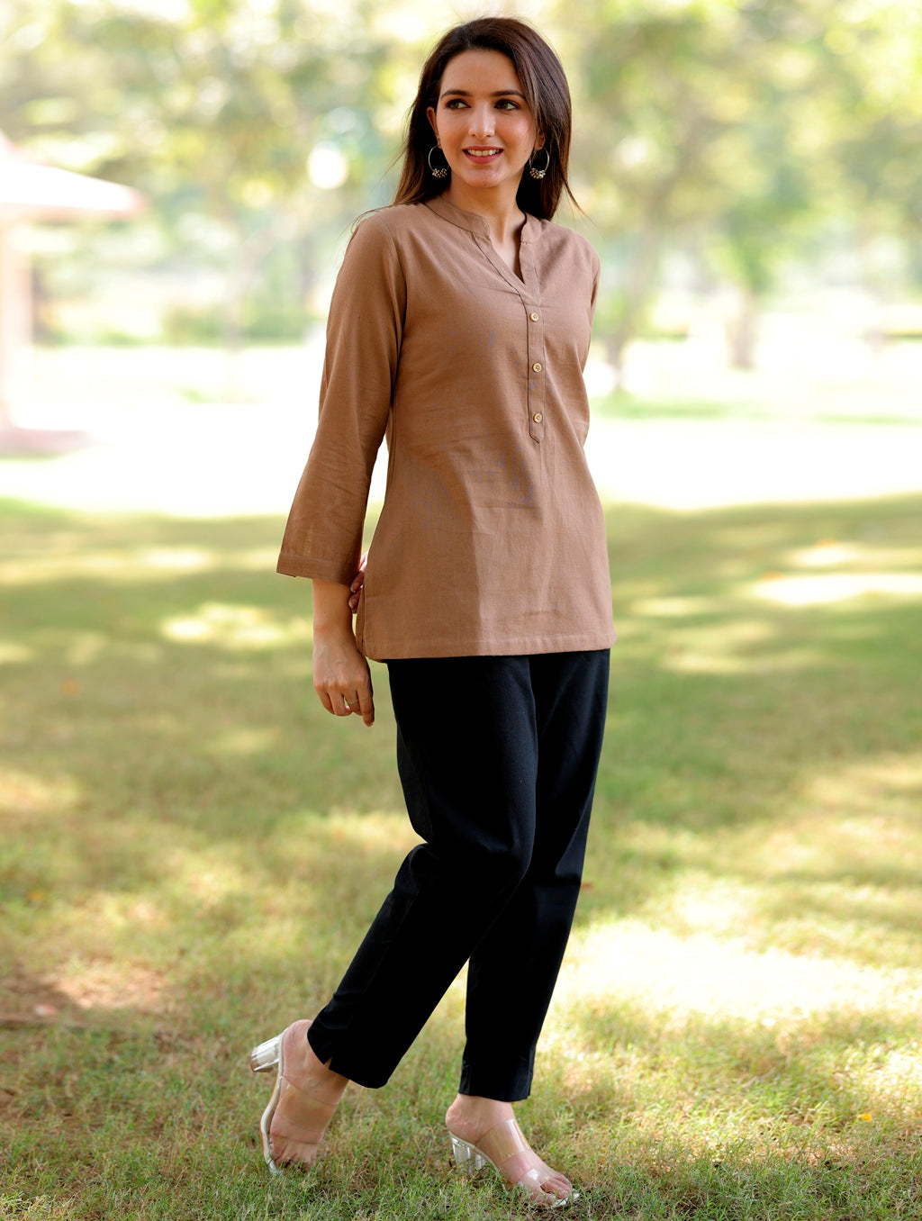 Mocha Brown Short Kurti