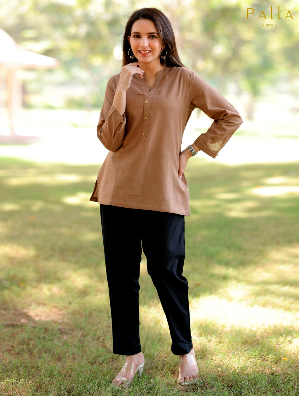 Mocha Brown Short Kurti