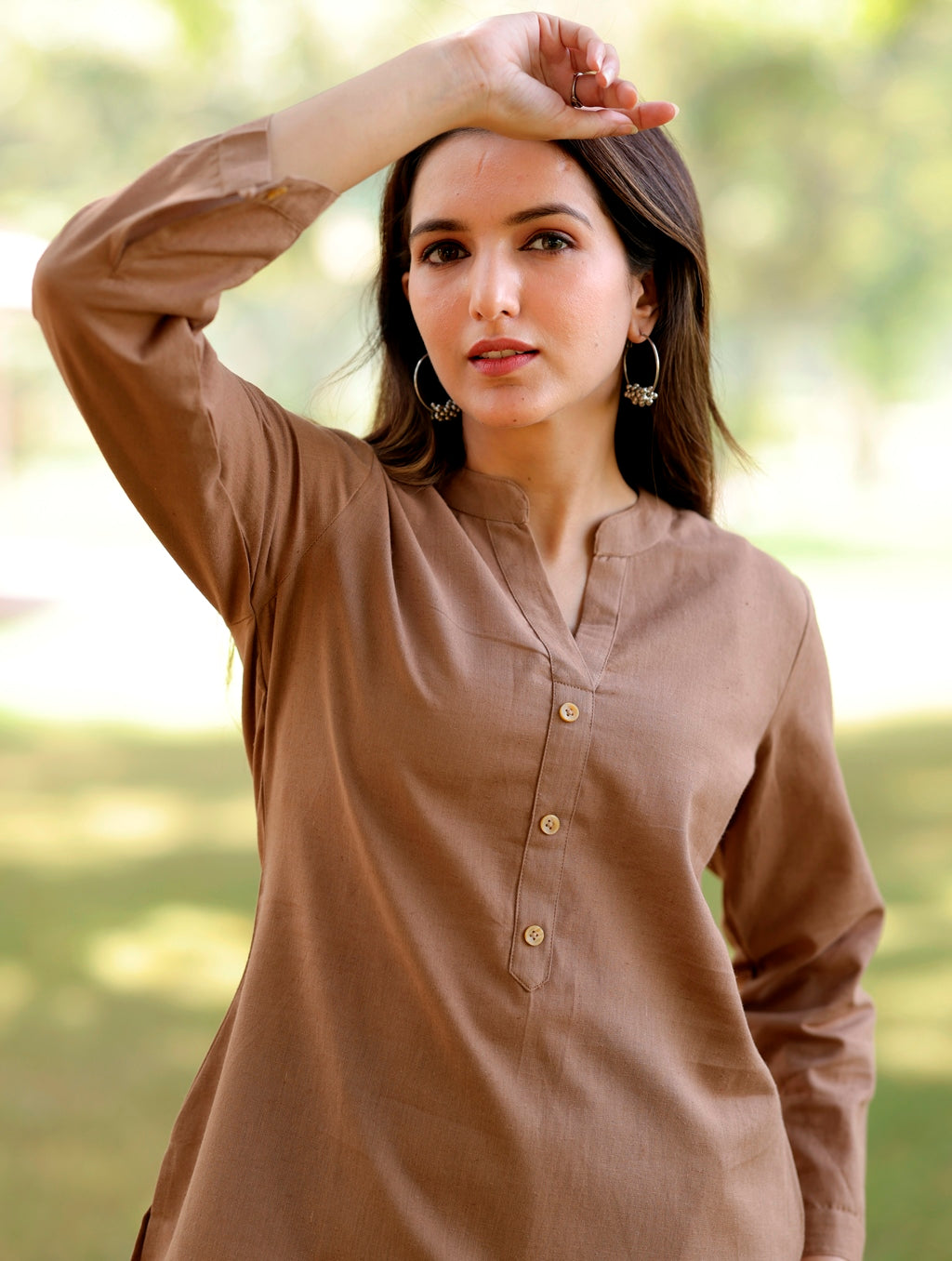 Mocha Brown Short Kurti