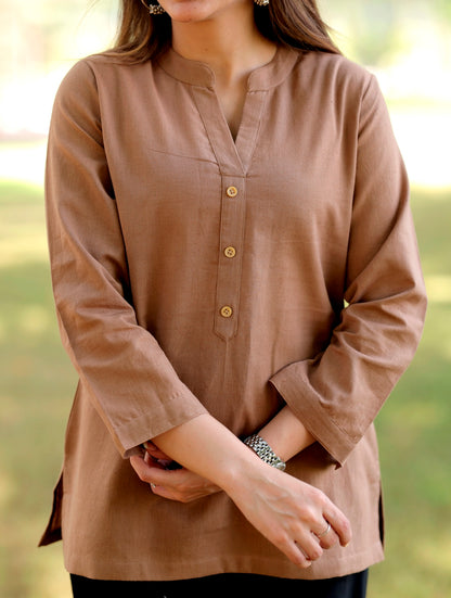 Mocha Brown Short Kurti