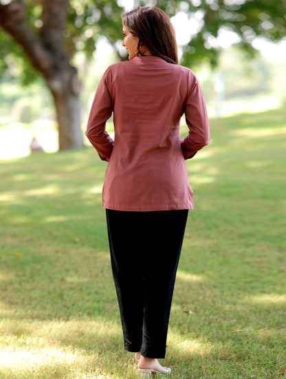 Rose Taupe Short Kurti