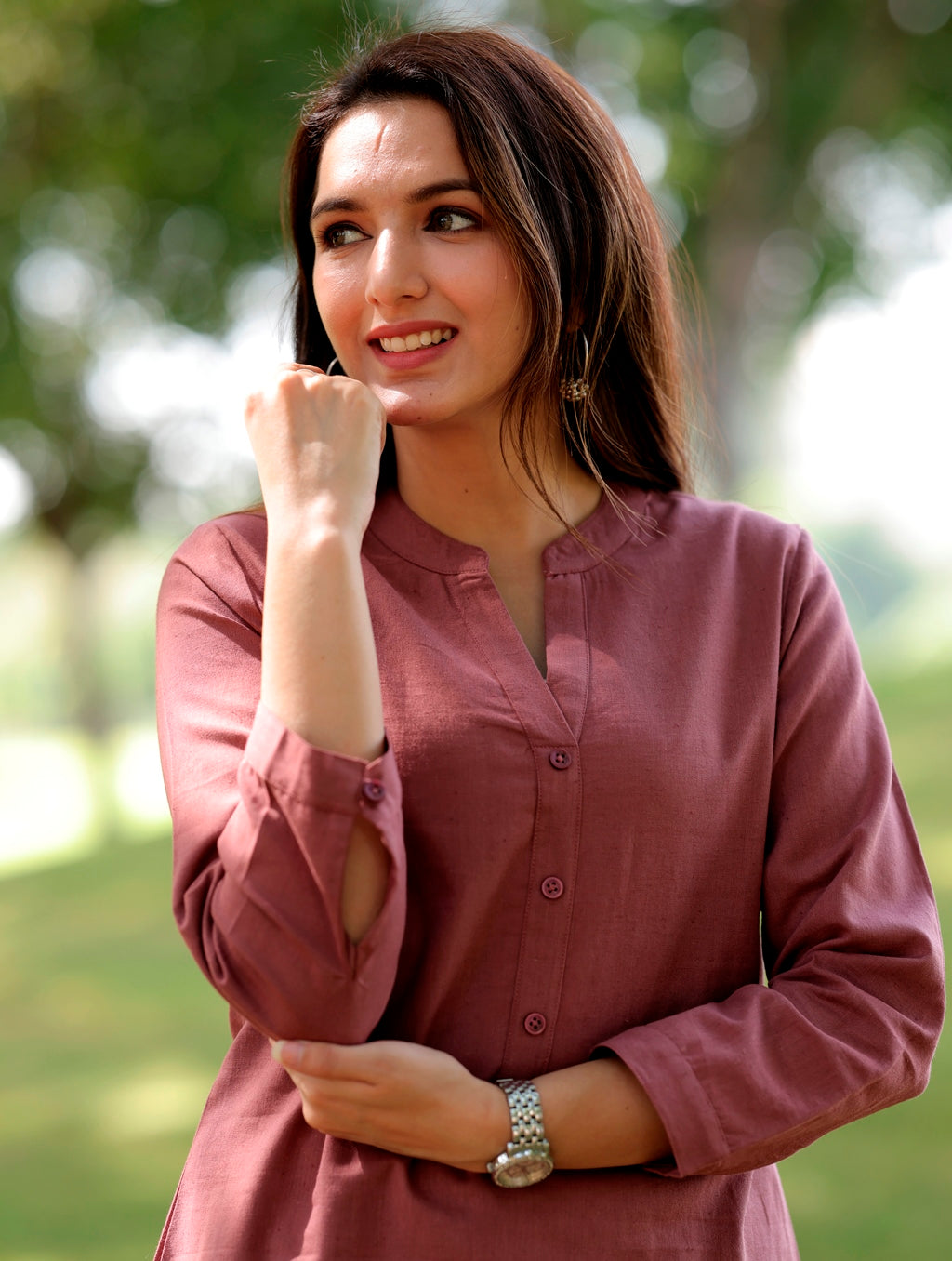 Rose Taupe Short Kurti