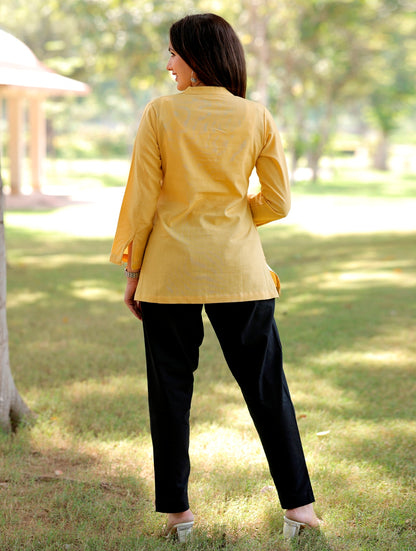 Yellow Short Kurti