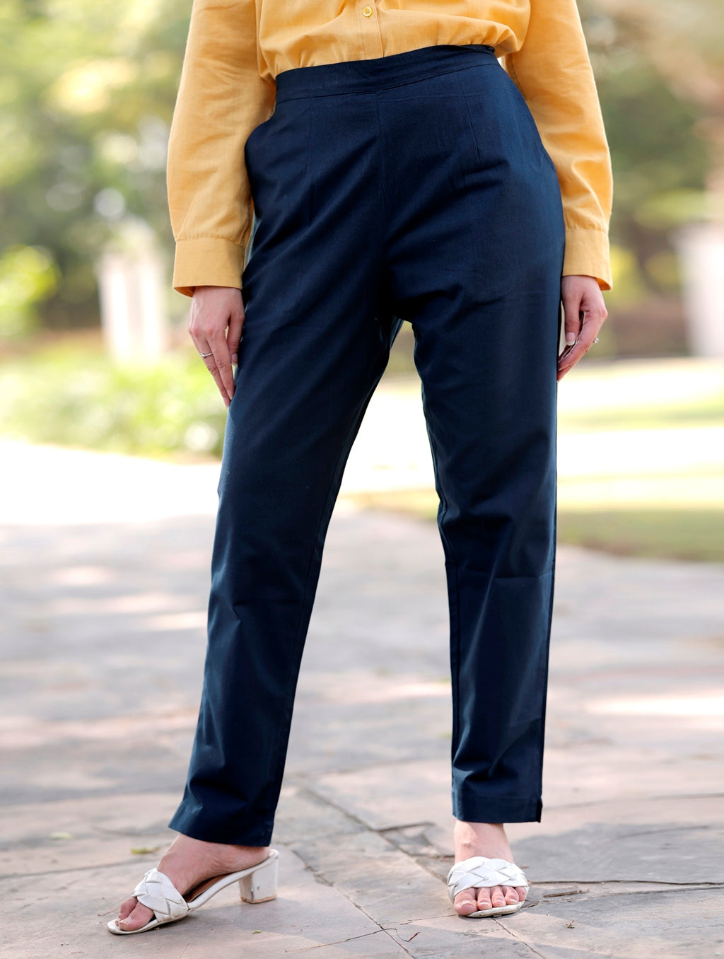 Blue Cotton Pant