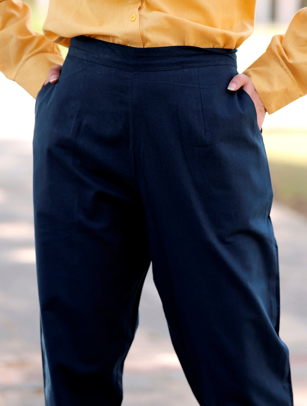 Blue Cotton Pant