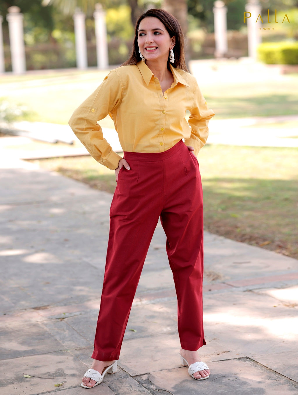 Maroon Cotton Pant