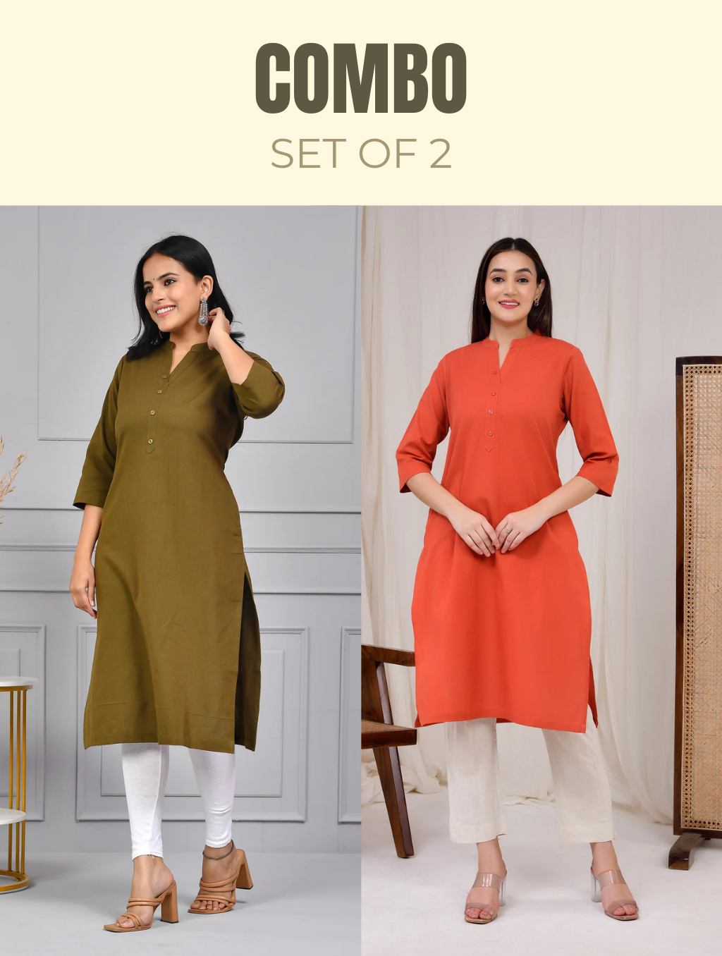 Straight Kurti Combo - Straight Kurti Combo - Palla Jaipur - Palla Jaipur