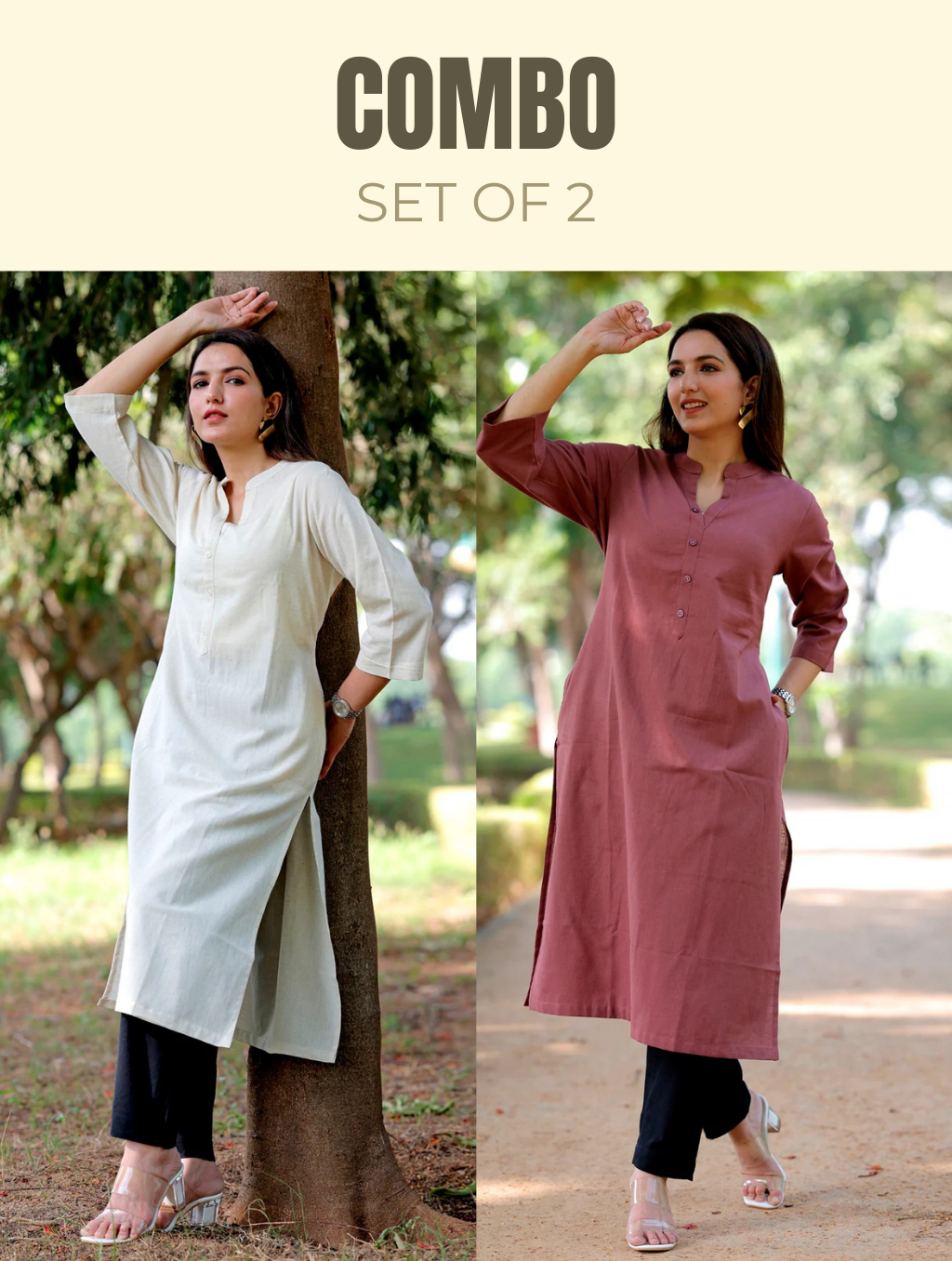 Straight Kurti Combo - Straight Kurti Combo - Palla Jaipur - Palla Jaipur