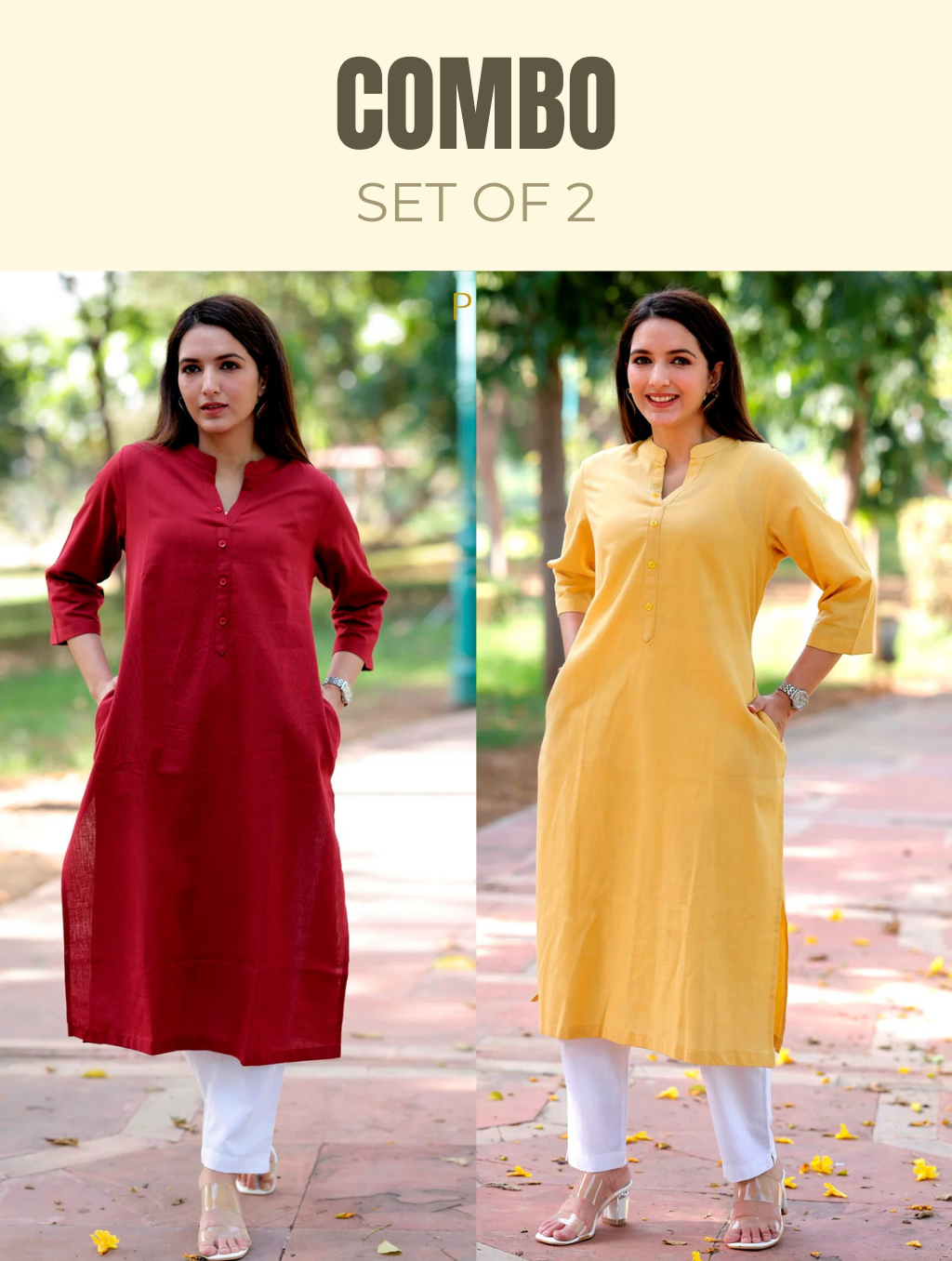 Straight Kurti Combo - Straight Kurti Combo - Palla Jaipur - Palla Jaipur