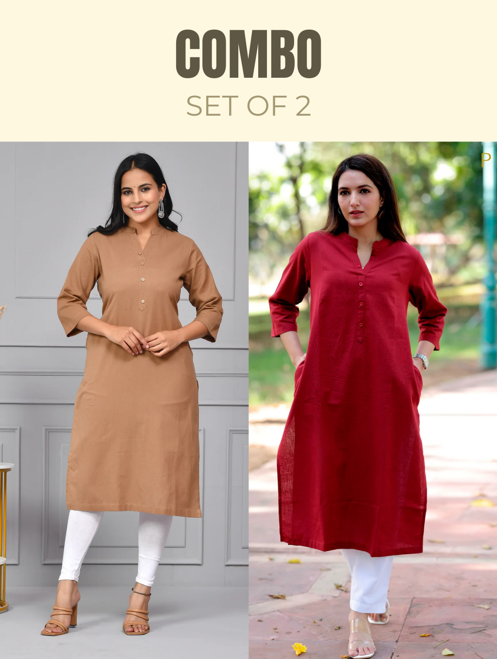 Straight Kurti Combo - Straight Kurti Combo - Palla Jaipur - Palla Jaipur