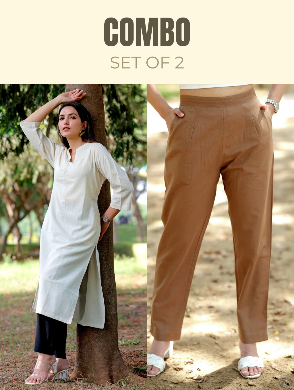 Straight Kurti & Pant Combo - Straight Kurti & Pant Combo - Palla Jaipur - Palla Jaipur