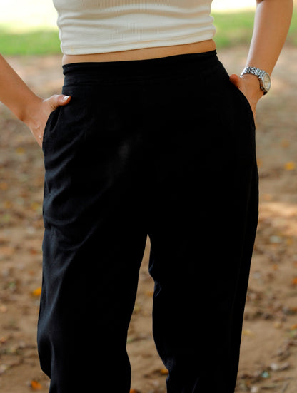 Black Cotton Pant