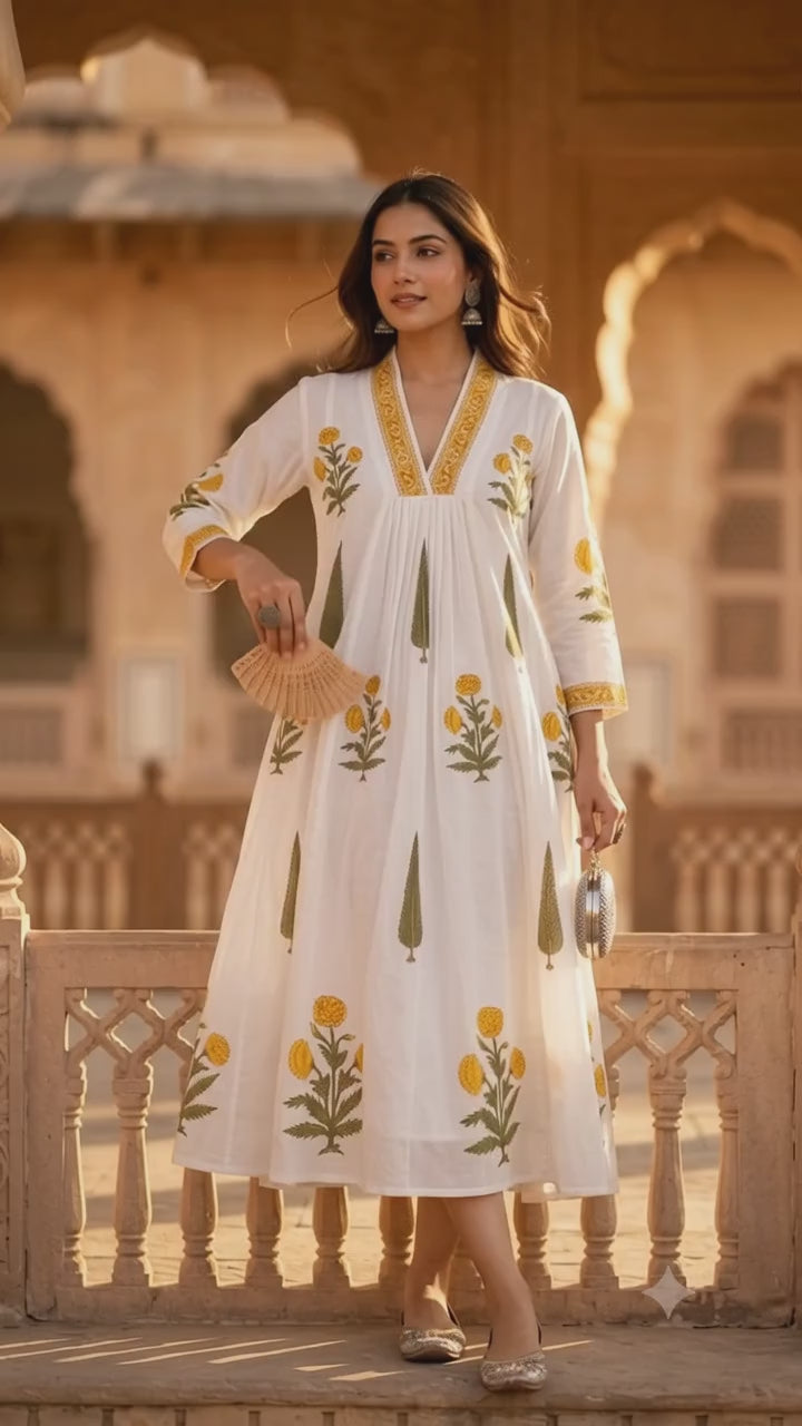 Noor Bagh Handblock Dress