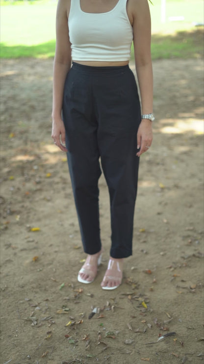 Black Cotton Pant