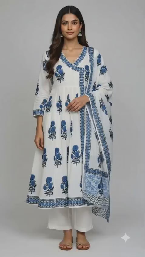 Neelambari Handblock Suit Set