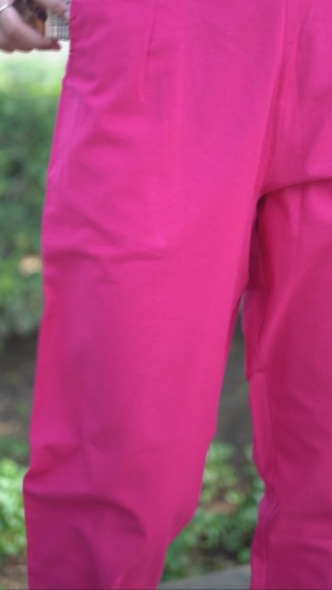 Hot Pink Cotton Pant